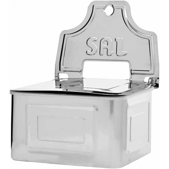 Saleiro 12cm Largura Por 16,5cm Altura de Cozinha ou Parede Fixo em Aço Inox